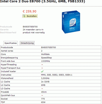 core 2 Duo e8700 on sale